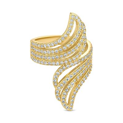 Gold pave climber ring